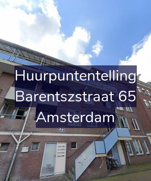 Foto gevel Huurpuntentelling voor Barentszstraat 65, Amsterdam
