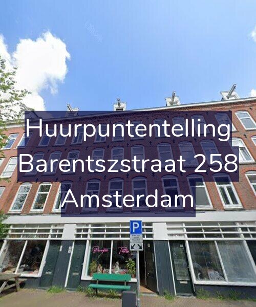 Foto gevel Huurpuntentelling voor Barentszstraat 258, Amsterdam