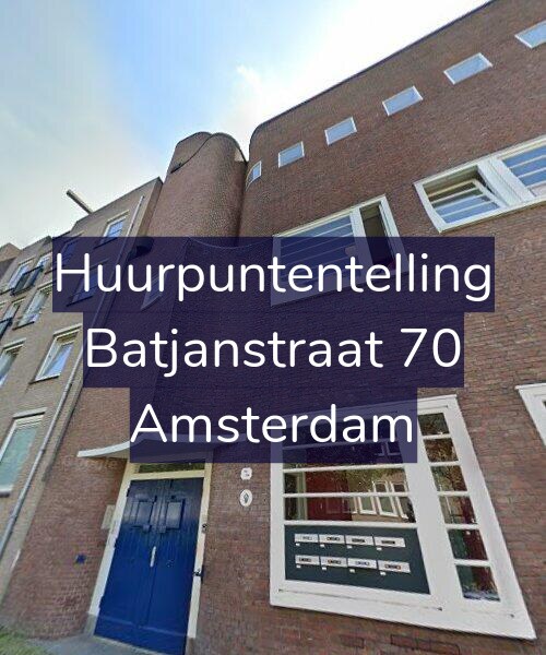 Foto gevel Huurpuntentelling voor Batjanstraat 70, Amsterdam