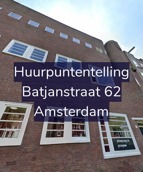 Foto gevel Huurpuntentelling voor Batjanstraat 62, Amsterdam