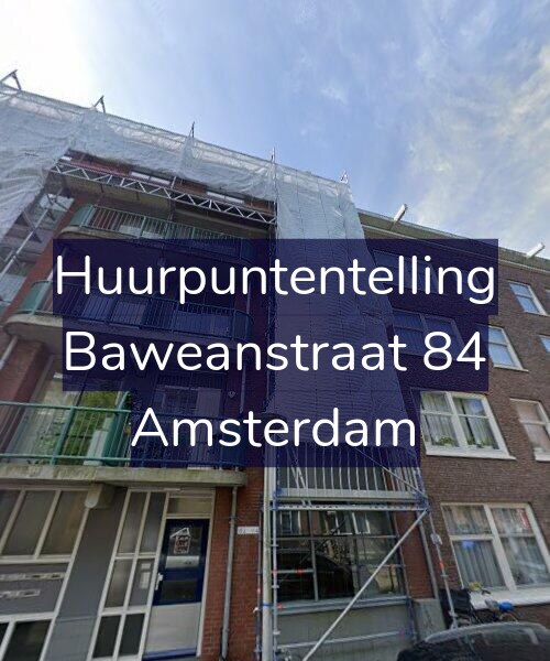 Foto gevel Huurpuntentelling voor Baweanstraat 84, Amsterdam