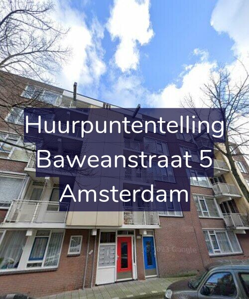 Foto gevel Huurpuntentelling voor Baweanstraat 5, Amsterdam