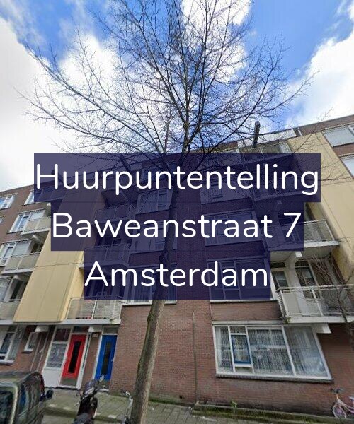 Foto gevel Huurpuntentelling voor Baweanstraat 7, Amsterdam