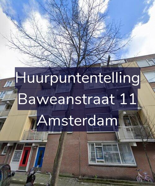 Foto gevel Huurpuntentelling voor Baweanstraat 11, Amsterdam