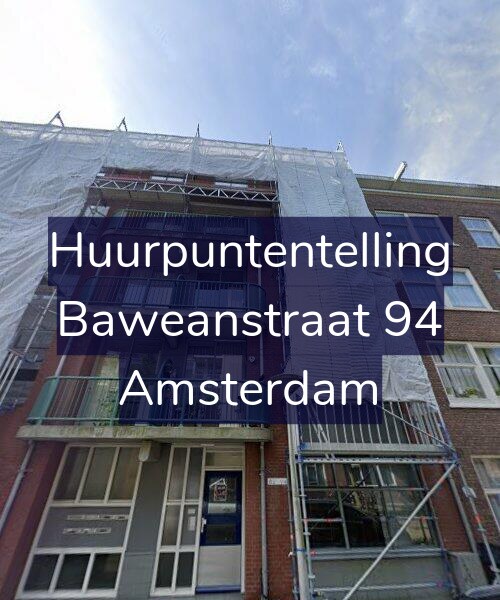 Foto gevel Huurpuntentelling voor Baweanstraat 94, Amsterdam