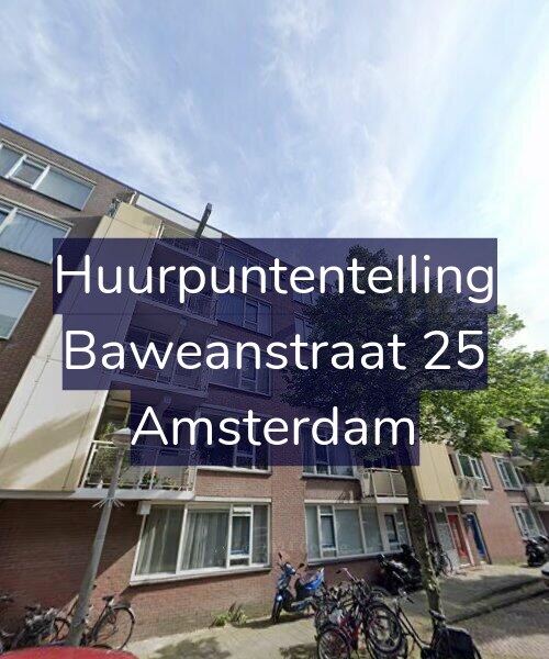 Foto gevel Huurpuntentelling voor Baweanstraat 25, Amsterdam