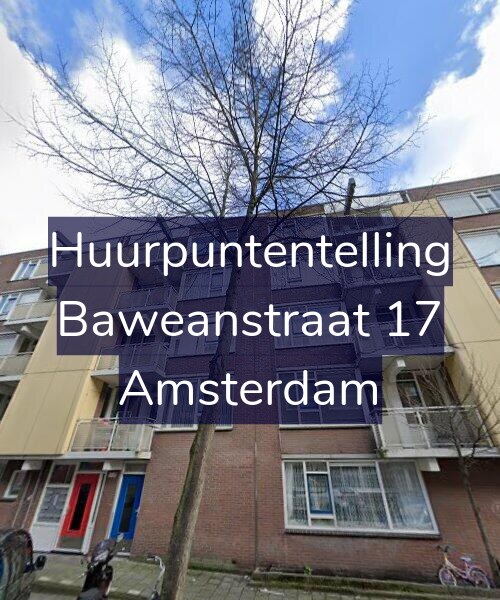 Foto gevel Huurpuntentelling voor Baweanstraat 17, Amsterdam