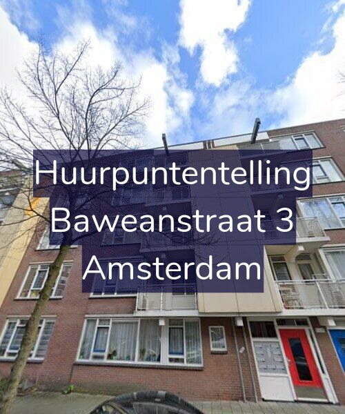 Foto gevel Huurpuntentelling voor Baweanstraat 3, Amsterdam