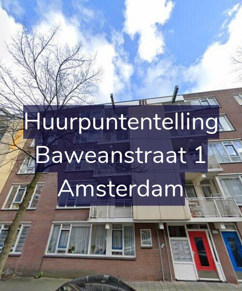 Foto gevel Huurpuntentelling voor Baweanstraat 1, Amsterdam