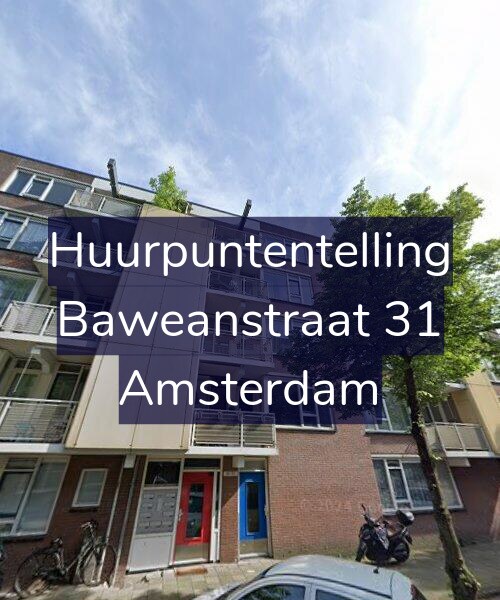 Foto gevel Huurpuntentelling voor Baweanstraat 31, Amsterdam