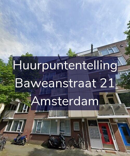 Foto gevel Huurpuntentelling voor Baweanstraat 21, Amsterdam