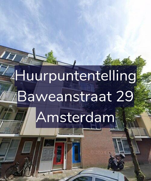 Foto gevel Huurpuntentelling voor Baweanstraat 29, Amsterdam