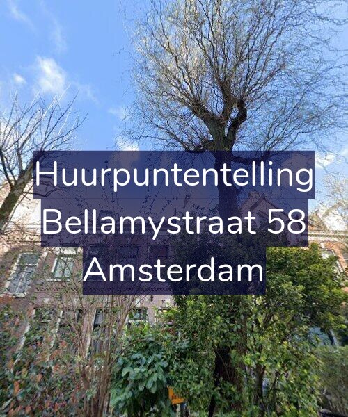 Foto gevel Huurpuntentelling voor Bellamystraat 58, Amsterdam