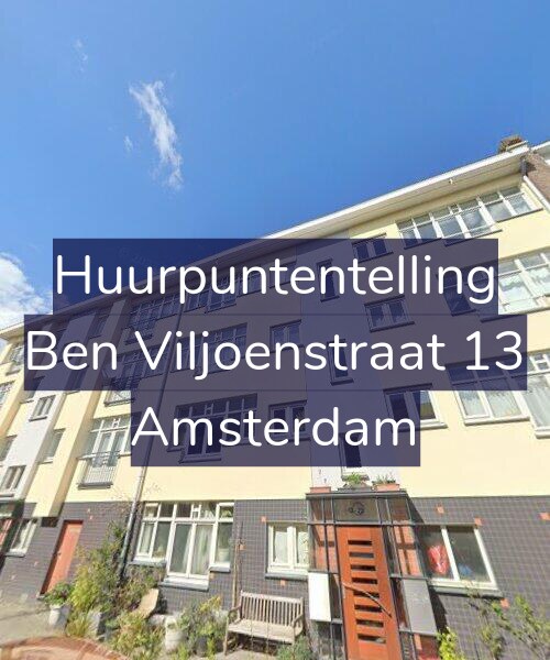 Foto gevel Huurpuntentelling voor Ben Viljoenstraat 13, Amsterdam