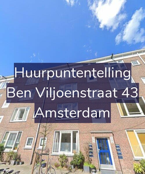 Foto gevel Huurpuntentelling voor Ben Viljoenstraat 43, Amsterdam