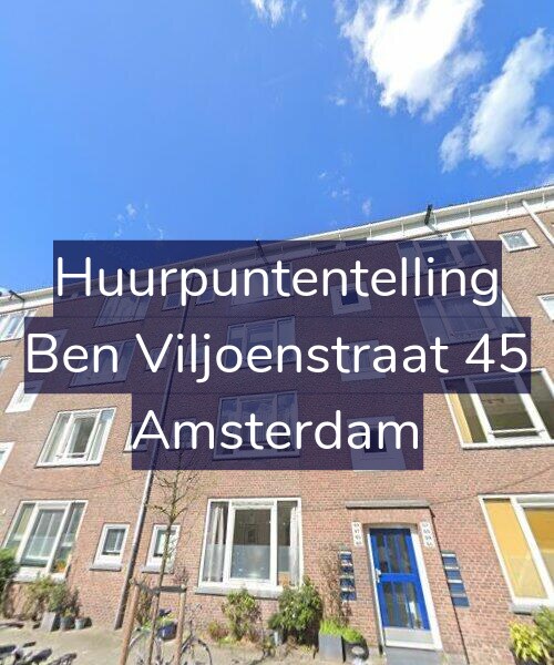 Foto gevel Huurpuntentelling voor Ben Viljoenstraat 45, Amsterdam