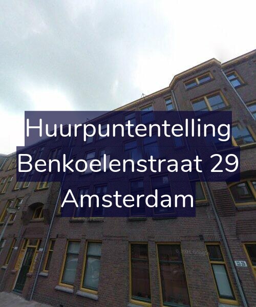 Foto gevel Huurpuntentelling voor Benkoelenstraat 29, Amsterdam