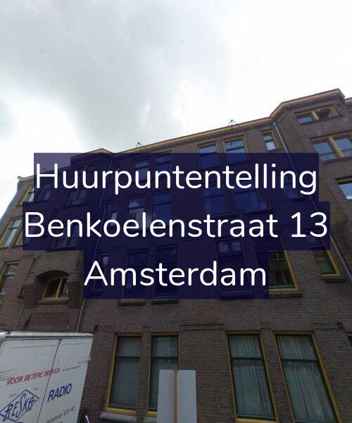 Foto gevel Huurpuntentelling voor Benkoelenstraat 13, Amsterdam