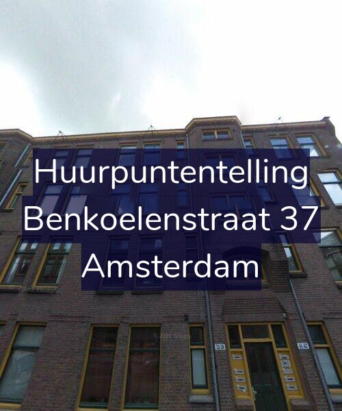 Foto gevel Huurpuntentelling voor Benkoelenstraat 37, Amsterdam