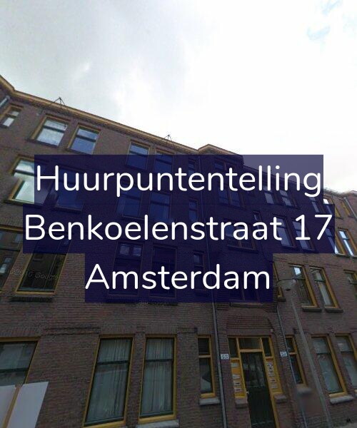 Foto gevel Huurpuntentelling voor Benkoelenstraat 17, Amsterdam