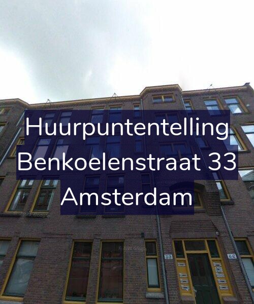 Foto gevel Huurpuntentelling voor Benkoelenstraat 33, Amsterdam