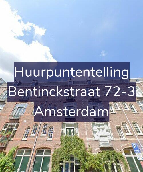 Foto gevel Huurpuntentelling voor Bentinckstraat 72-3, Amsterdam