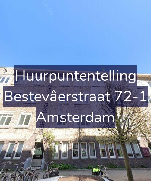 Foto gevel Huurpuntentelling voor Bestevâerstraat 72-1, Amsterdam