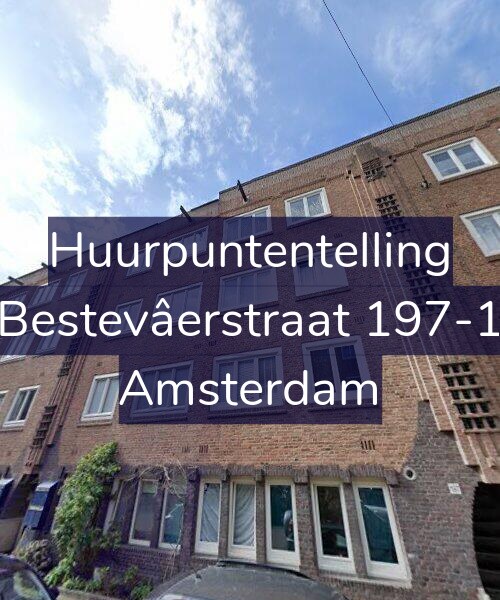 Foto gevel Huurpuntentelling voor Bestevâerstraat 197-1, Amsterdam
