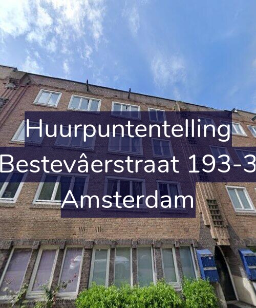 Foto gevel Huurpuntentelling voor Bestevâerstraat 193-3, Amsterdam