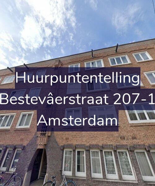 Foto gevel Huurpuntentelling voor Bestevâerstraat 207-1, Amsterdam