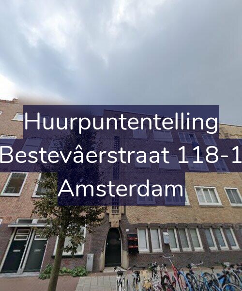 Foto gevel Huurpuntentelling voor Bestevâerstraat 118-1, Amsterdam