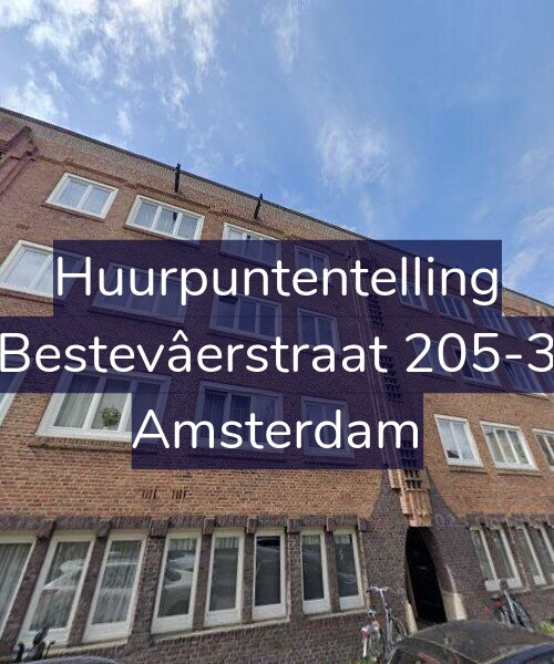 Foto gevel Huurpuntentelling voor Bestevâerstraat 205-3, Amsterdam