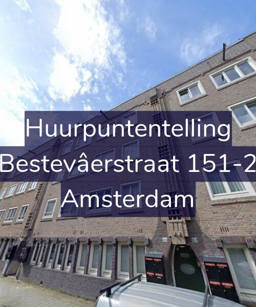 Foto gevel Huurpuntentelling voor Bestevâerstraat 151-2, Amsterdam
