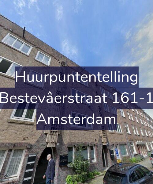 Foto gevel Huurpuntentelling voor Bestevâerstraat 161-1, Amsterdam