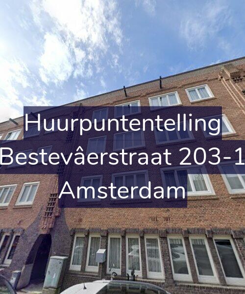Foto gevel Huurpuntentelling voor Bestevâerstraat 203-1, Amsterdam