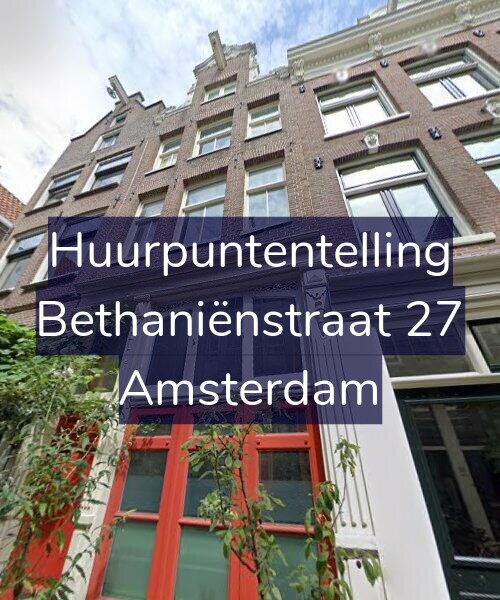 Foto gevel Huurpuntentelling voor Bethaniënstraat 27, Amsterdam