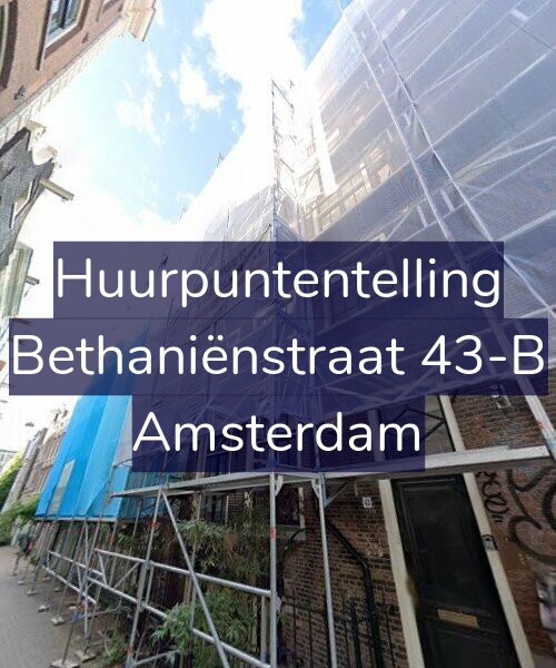 Foto gevel Huurpuntentelling voor Bethaniënstraat 43-B, Amsterdam
