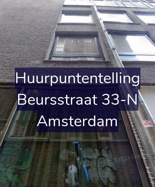 Foto gevel Huurpuntentelling voor Beursstraat 33-N, Amsterdam