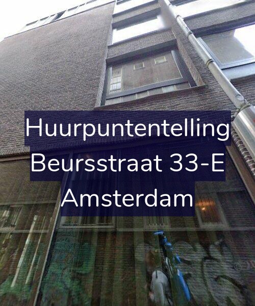 Foto gevel Huurpuntentelling voor Beursstraat 33-E, Amsterdam