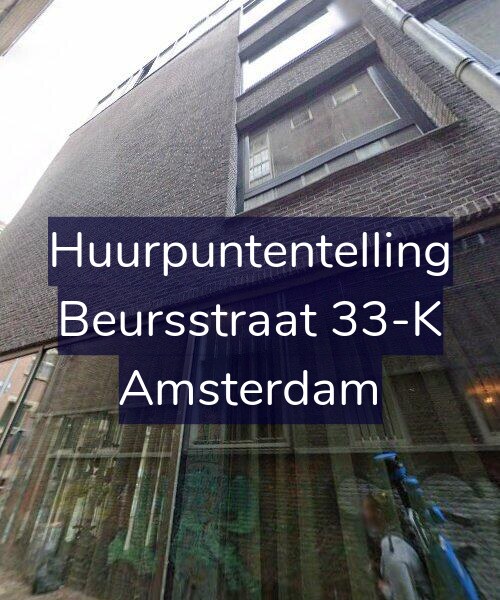 Foto gevel Huurpuntentelling voor Beursstraat 33-K, Amsterdam