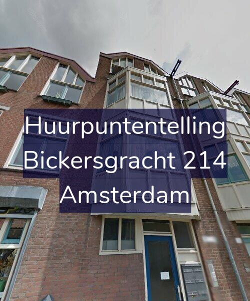 Foto gevel Huurpuntentelling voor Bickersgracht 214, Amsterdam