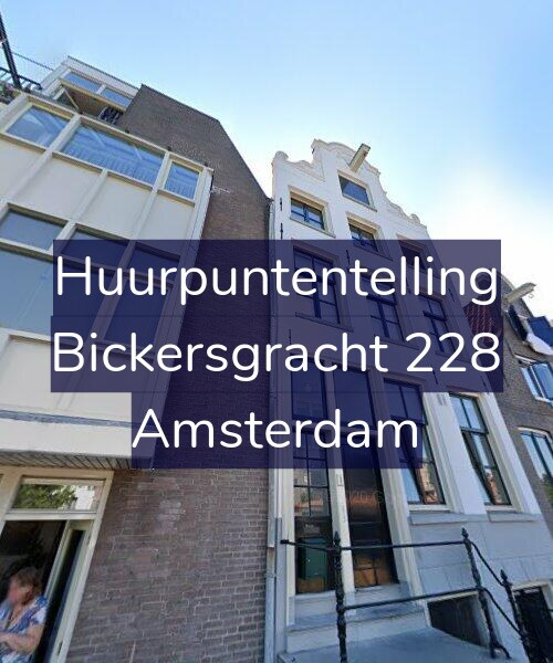 Foto gevel Huurpuntentelling voor Bickersgracht 228, Amsterdam