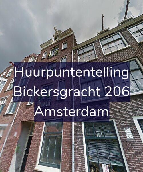 Foto gevel Huurpuntentelling voor Bickersgracht 206, Amsterdam