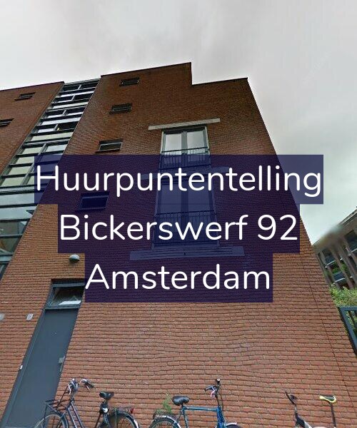 Foto gevel Huurpuntentelling voor Bickerswerf 92, Amsterdam