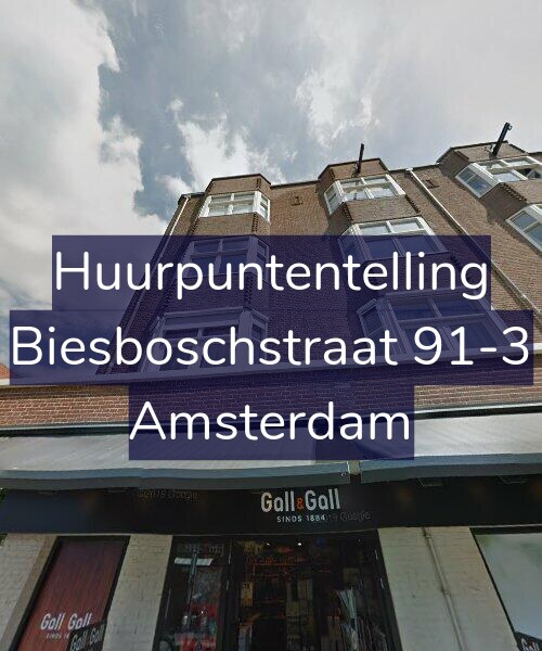 Foto gevel Huurpuntentelling voor Biesboschstraat 91-3, Amsterdam