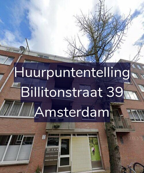 Foto gevel Huurpuntentelling voor Billitonstraat 39, Amsterdam