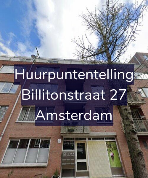 Foto gevel Huurpuntentelling voor Billitonstraat 27, Amsterdam