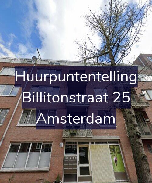 Foto gevel Huurpuntentelling voor Billitonstraat 25, Amsterdam
