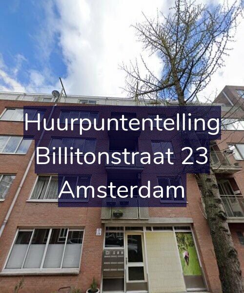 Foto gevel Huurpuntentelling voor Billitonstraat 23, Amsterdam