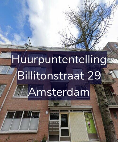 Foto gevel Huurpuntentelling voor Billitonstraat 29, Amsterdam